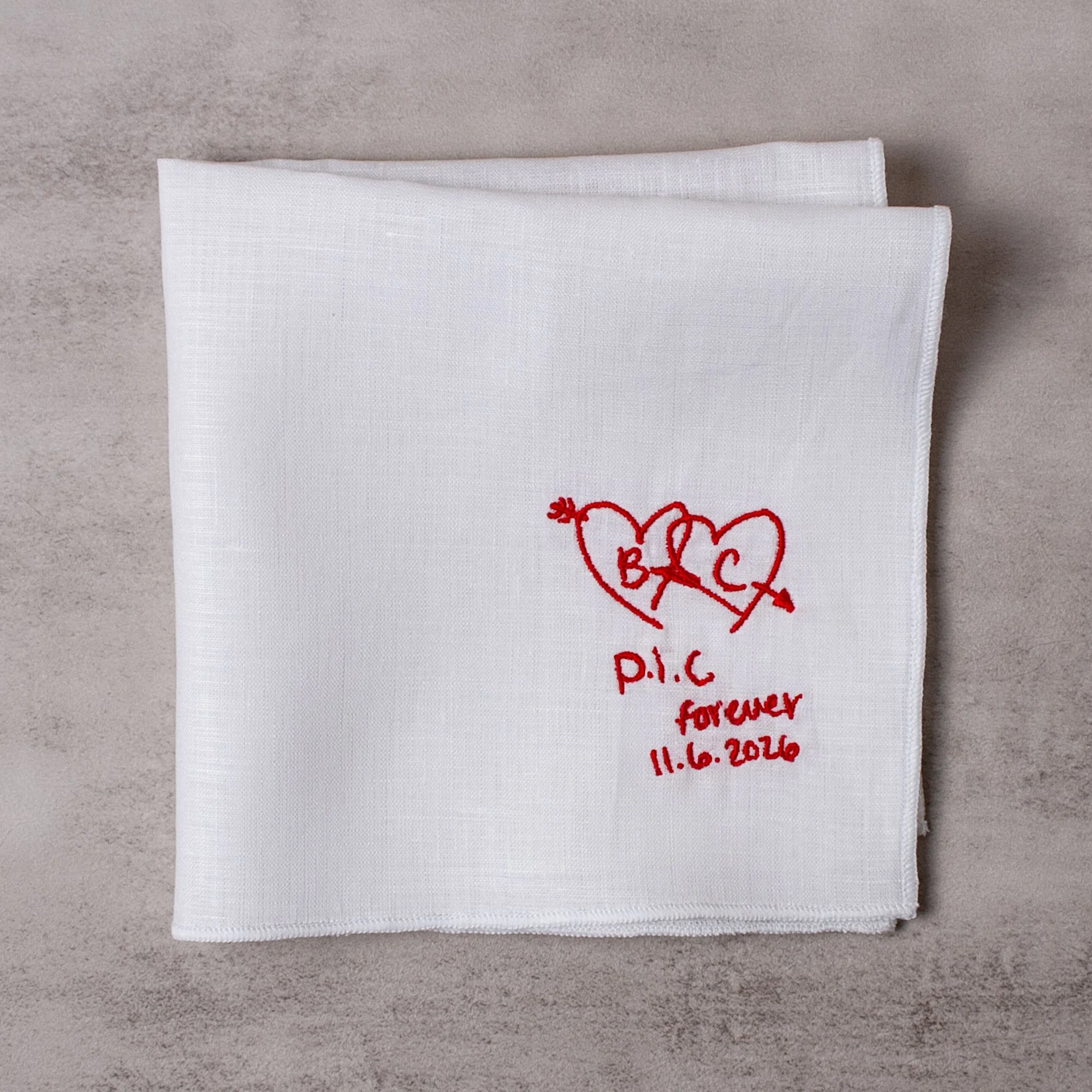 Monogram Custom Pocket Square