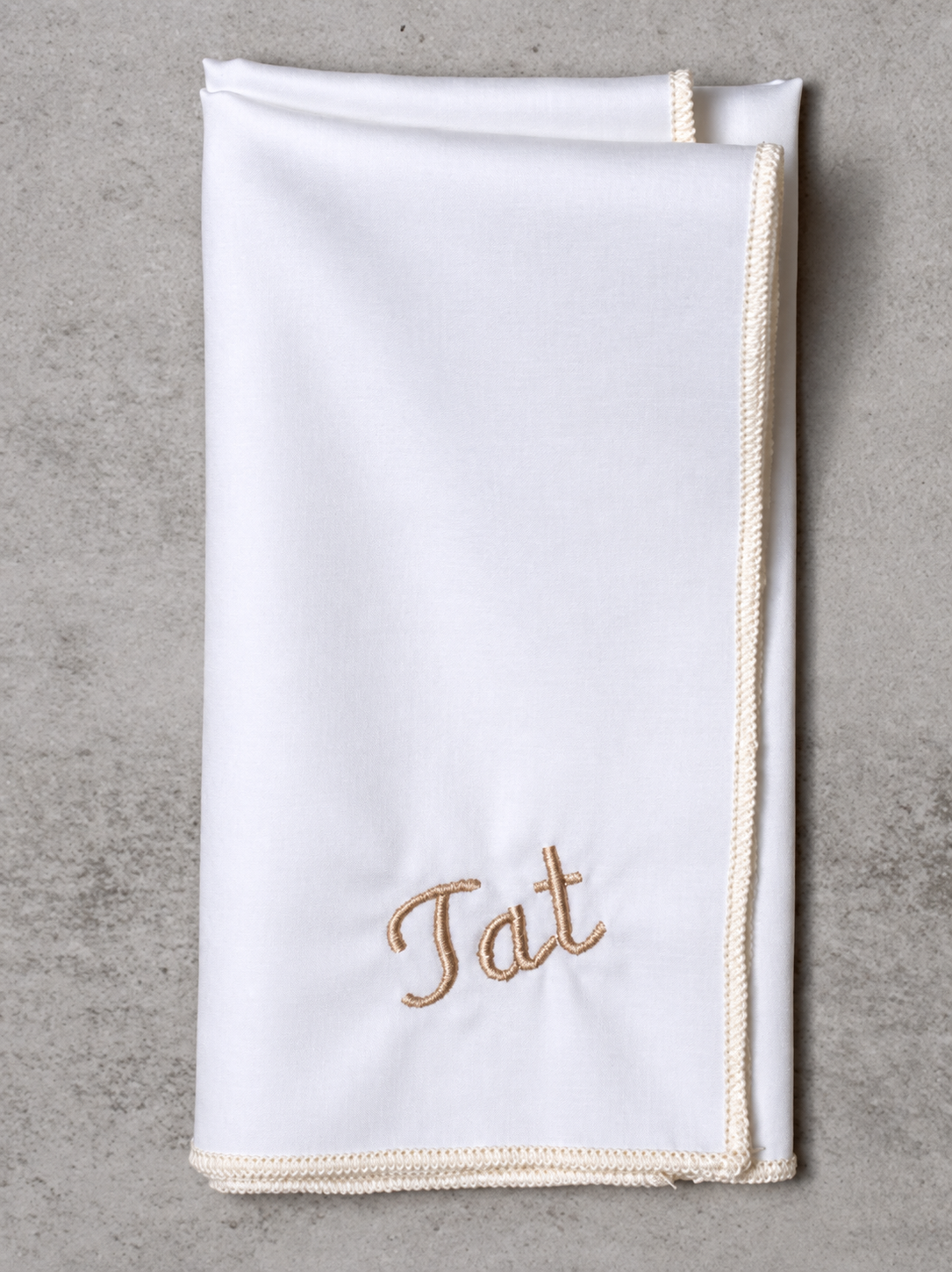 NEW! O'Harrow's Cursive Name Embroidered Pocket SQ