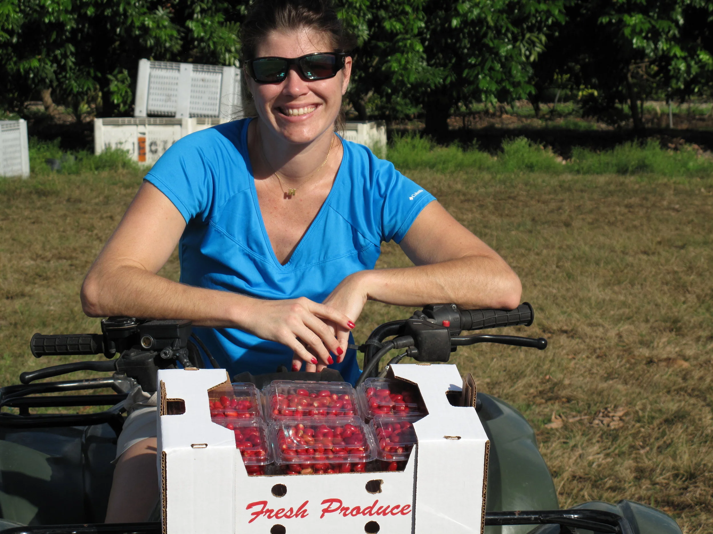 Heather on 4wheeler.JPG