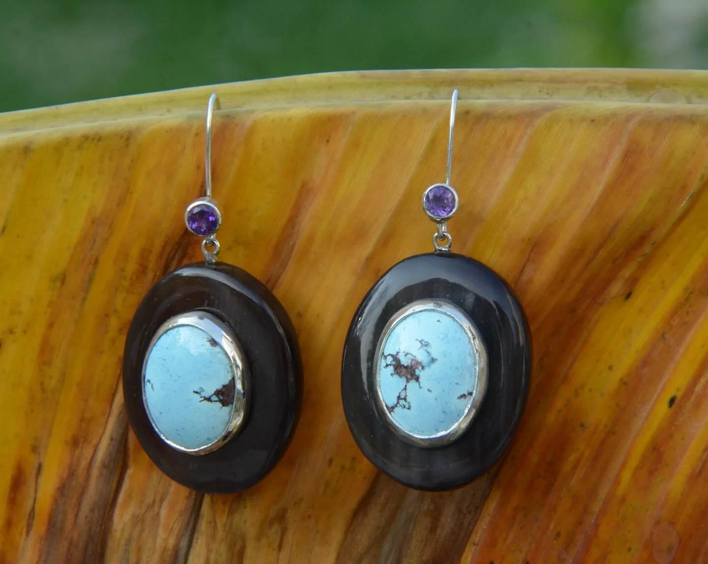 Turquoise, Amethyst, Silver, Horn