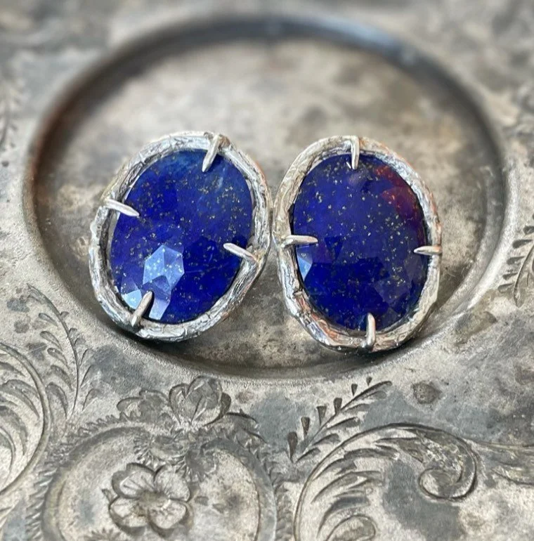 Lapis has always been a favorite, as a kid I read an article in Lapidary Journal about collecting literal boulders of it in the mountains of Chile, the rock hounds had to travel with extra tires because the ground was so jagged...talk about spurring 