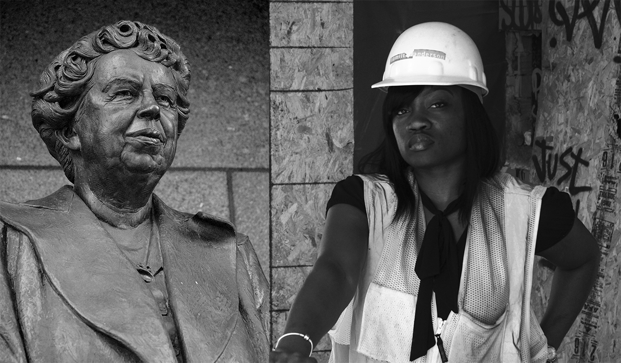 Former First Lady Eleanor Roosevelt and Tiffany Brown.