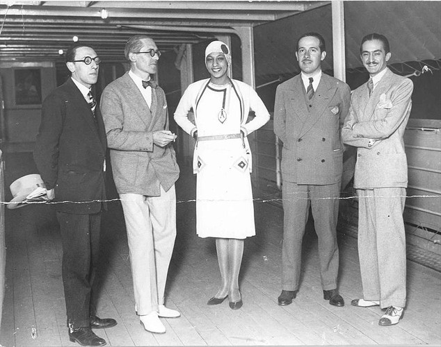 Le Corbusier and Josephine Baker aboard "Lutetia", 1929. Image Courtesy of FLC.