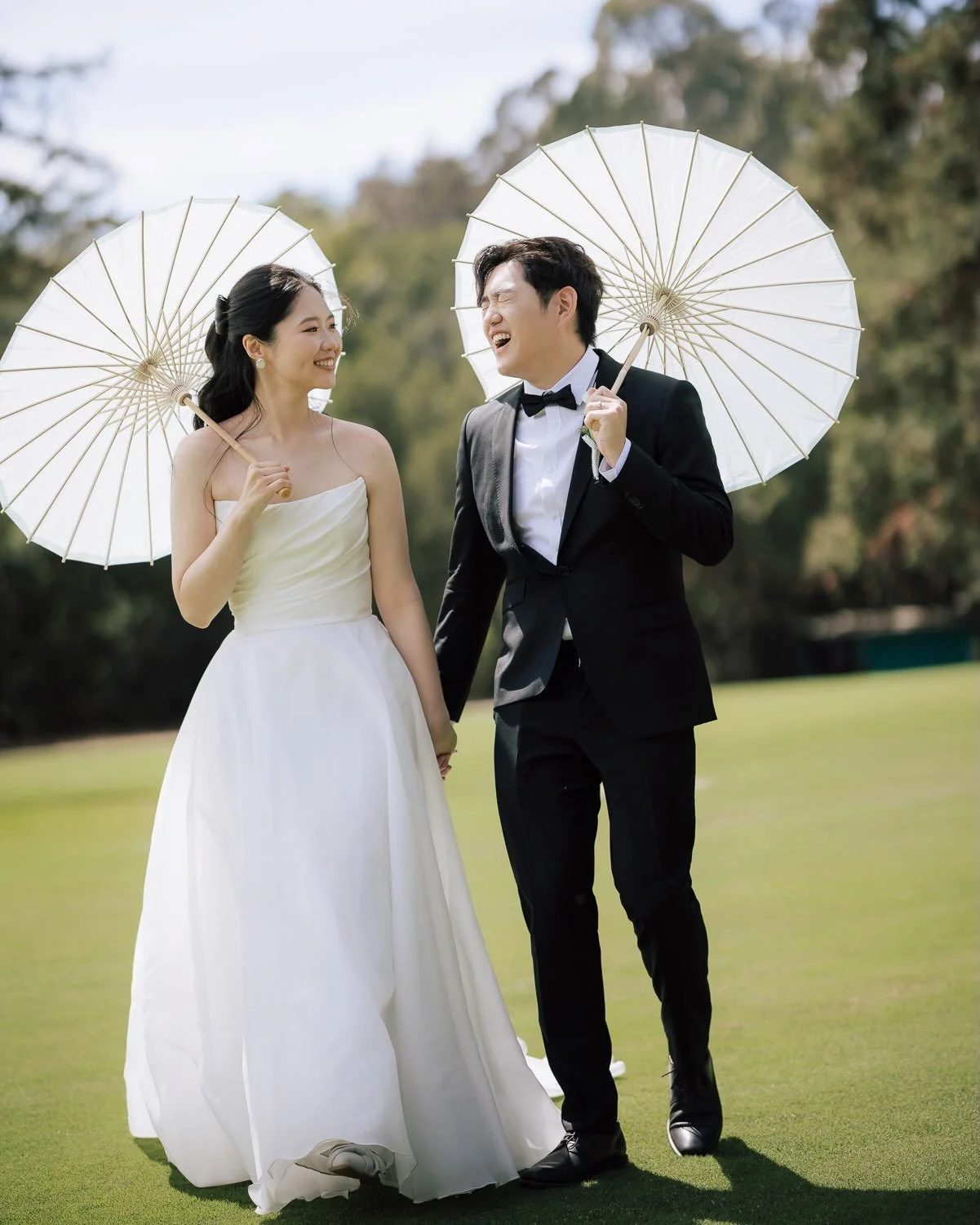 Sometimes, a wedding doesn&rsquo;t need to begin with the loudest moments.

Through a window, there was sunlight falling through the trees, the two of you beneath the floral arch, and guests slowly taking their seats in the distance.

For a moment, e