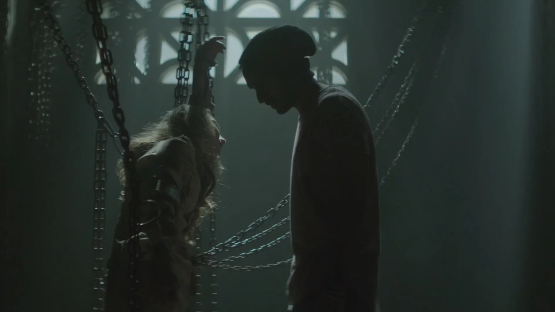 Arjun Gupta (Penny) and Hannah Levien (Victoria) in The Magicians.