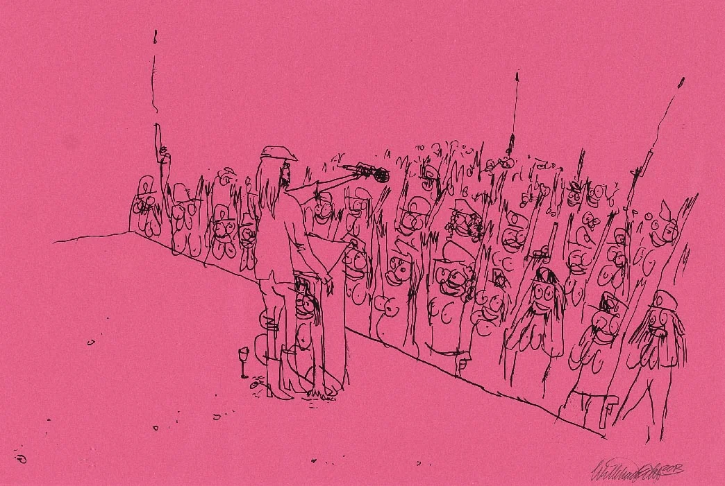 Wayne Horse 'Mach die Augen zu, dann siehst Du was Du darfst' VI pen on paper 65 x 48 cm
