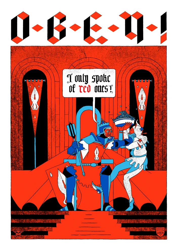 Premiereposter for the National Opera of Munich / Bayerische Staatsoper for La clemenza di Tito. Graphic design by Bureau Mirko Borsche