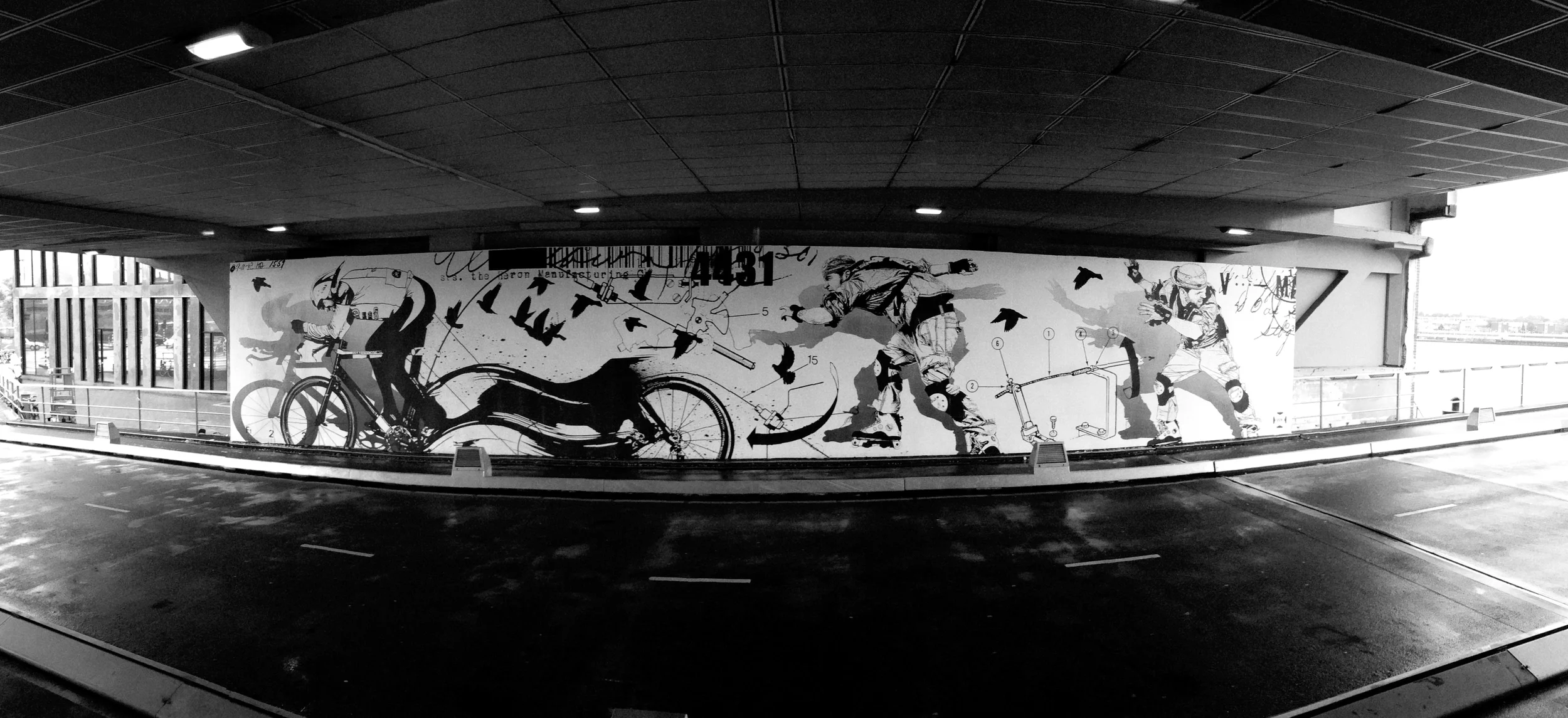 WK Interact mural at Pakhuis de Zwijger in Amsterdam - September 2015