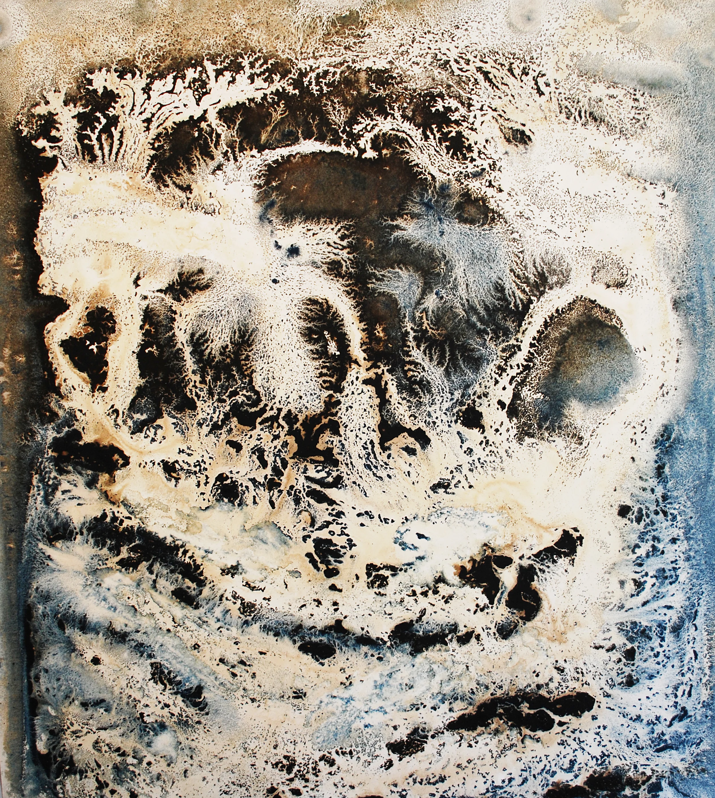 Le Grand Verre - AMORFI (5) - bitumen and oil on cotton paper