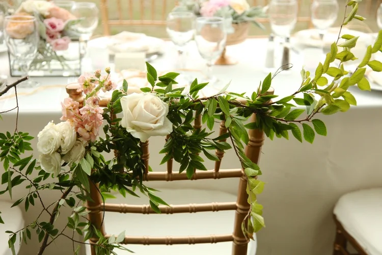 wedding chair flowers