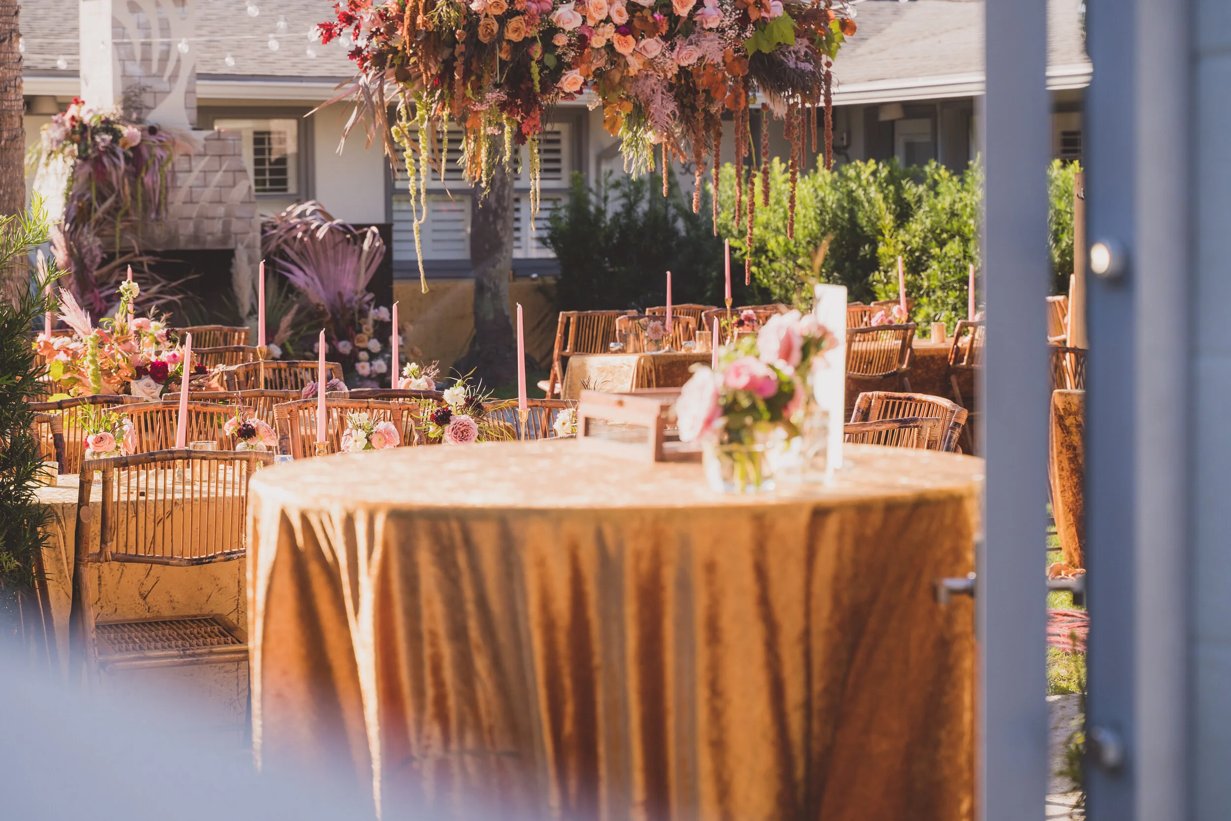 boho florida wedding hotel palms jacksonville pampas wedding