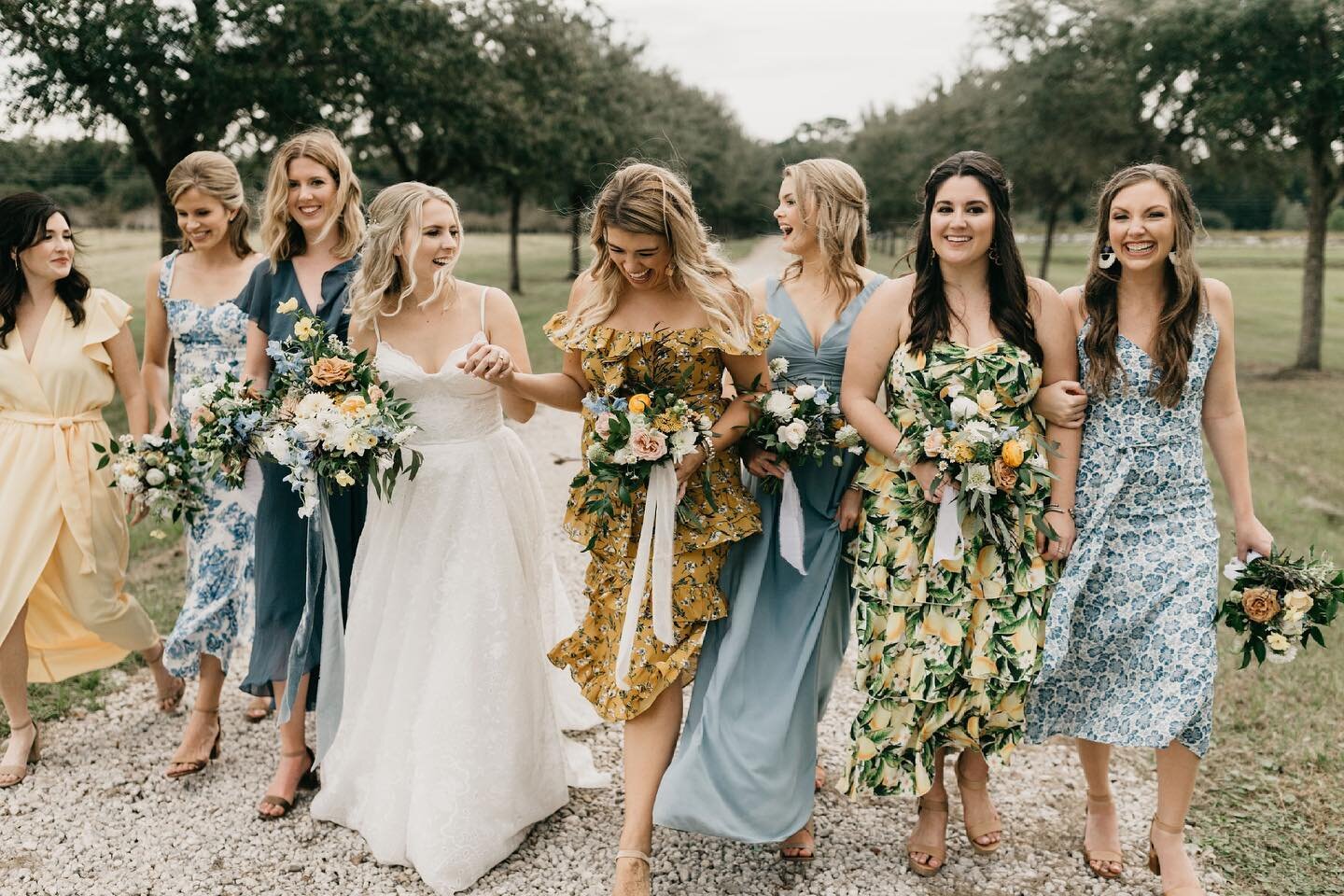 We&rsquo;re dreaming of being back at @congareeandpenn this fall ✨ more floral bridesmaids dresses too please 
.
.
.
.
#theantibride #antibrideweddings #floridawedding #floridaweddingplanner #weddingplanner #floridaweddingflorist #weddingflowers #tha