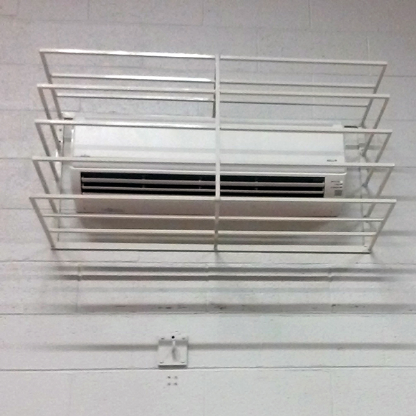 Inside unit with custom cage