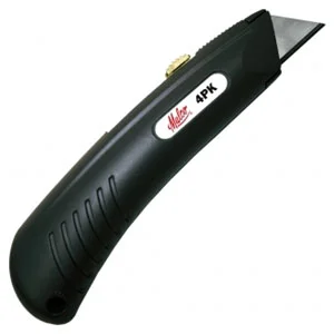 4PK Top Button Utility Knife