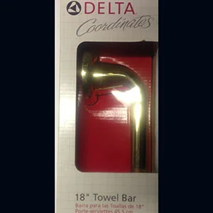 Delta 73018PB Polished Brass 18" Towel Bar