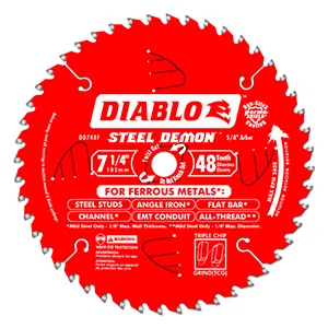 7-1/4 in. x 48 Tooth Steel Circular Metal Cutting Saw Blade
