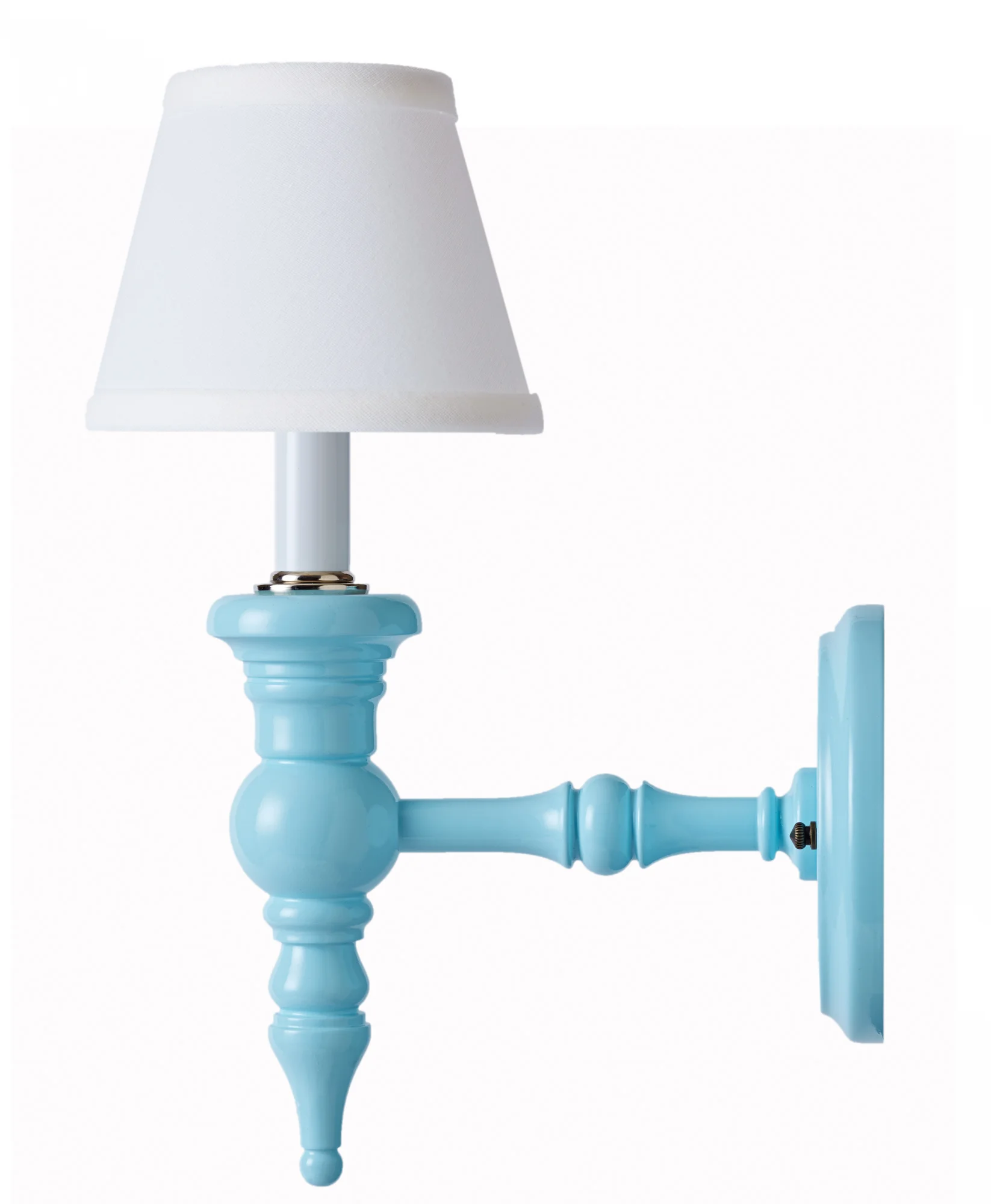 Palm Beach sconce in robin's egg blue from Dune & Duchess