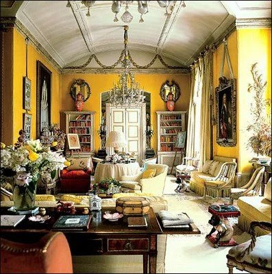 Nancy Lancaster's Iconic yellow room at colefax & fowler, Bond Street, London
