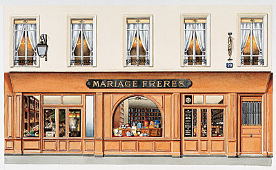 Elevation of Mariage Freres in Paris, founded in 1854 and still making splendid teas.