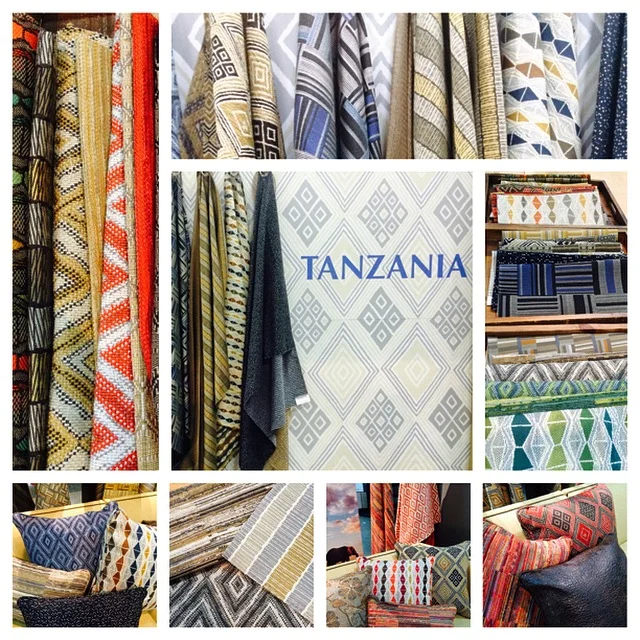 One of the standouts at the recent BDNY Event, the Tanzania Collection from Kravet by J. Banks, inspiredby traditional African Textiles.