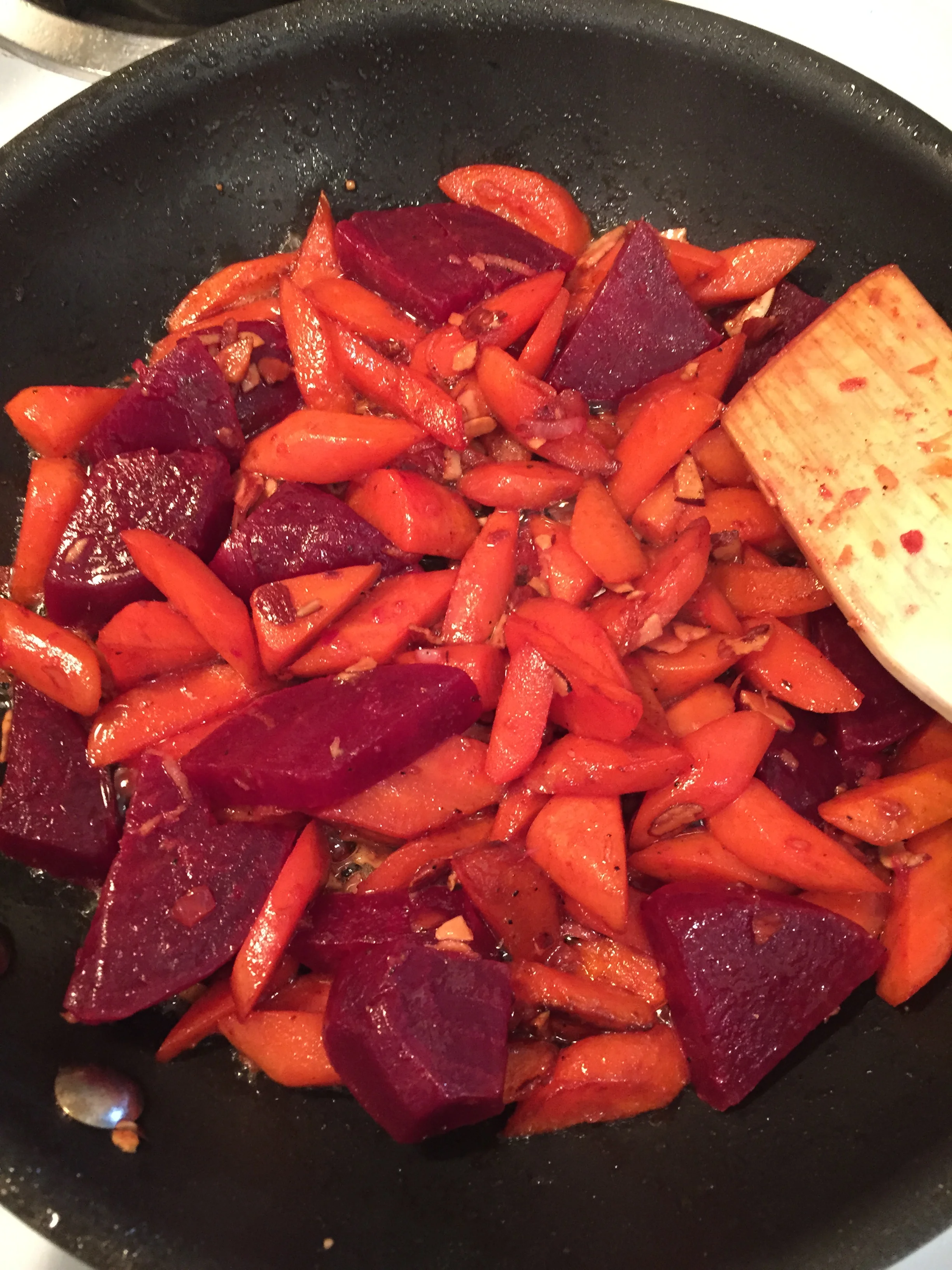 The glistening carrots and beets reminded me of jewels and the pleasure of cooking one's own meal can't be over-estimated.