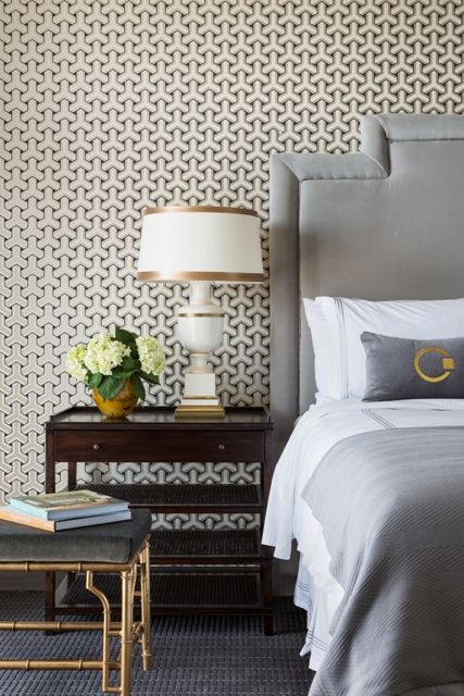 In love with the David Hicks inspired wallpaper.