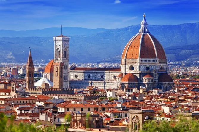 A view of the Duomo of Santa Maria del Fiore from our luxury boutique hotel, Antica Torre de Via Tornabuoni, next to Ferragamo' and on the Arno River.