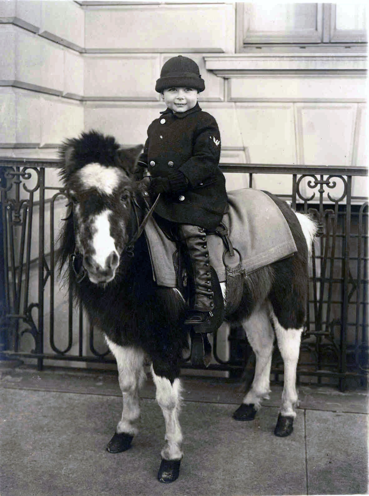 Edward Stuart Tishman, 1927, His equestrian life already beginning at Age 4.