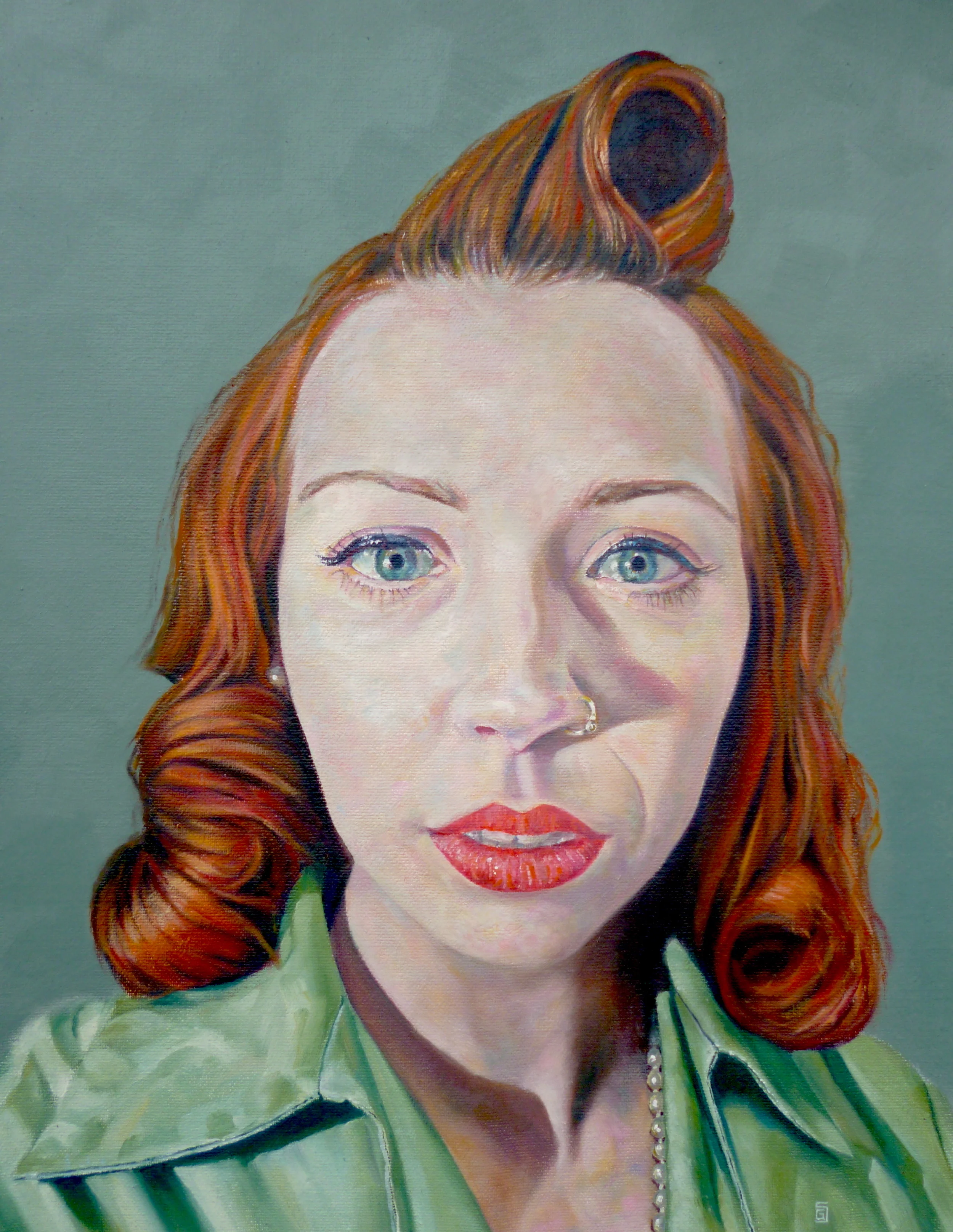 Girl in a Green Dress