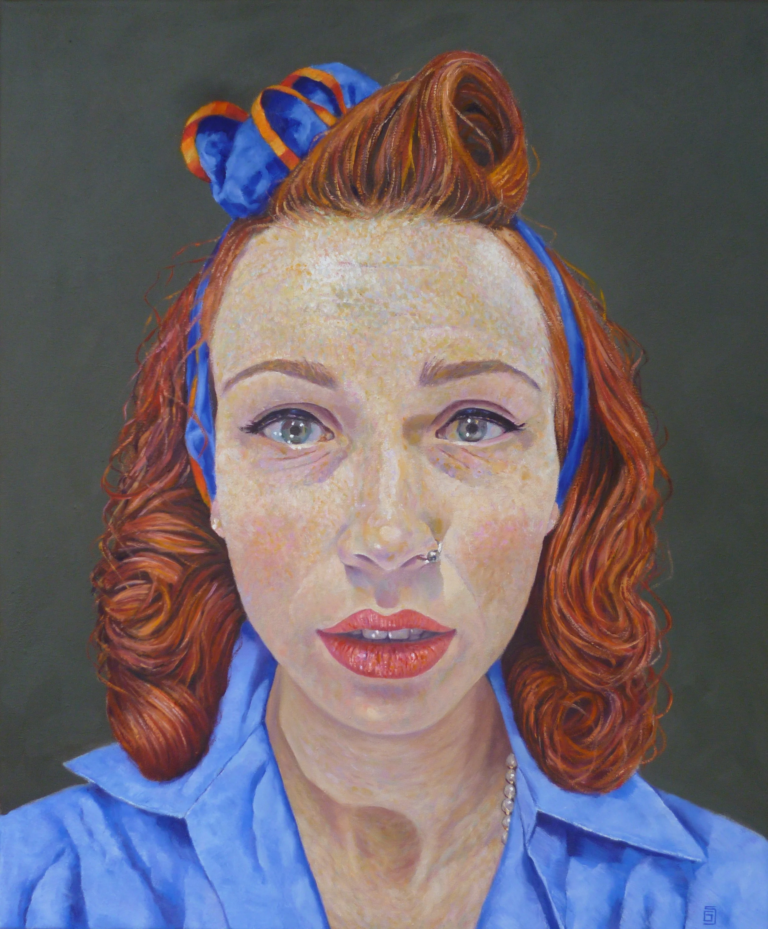 Girl in a Blue Dress