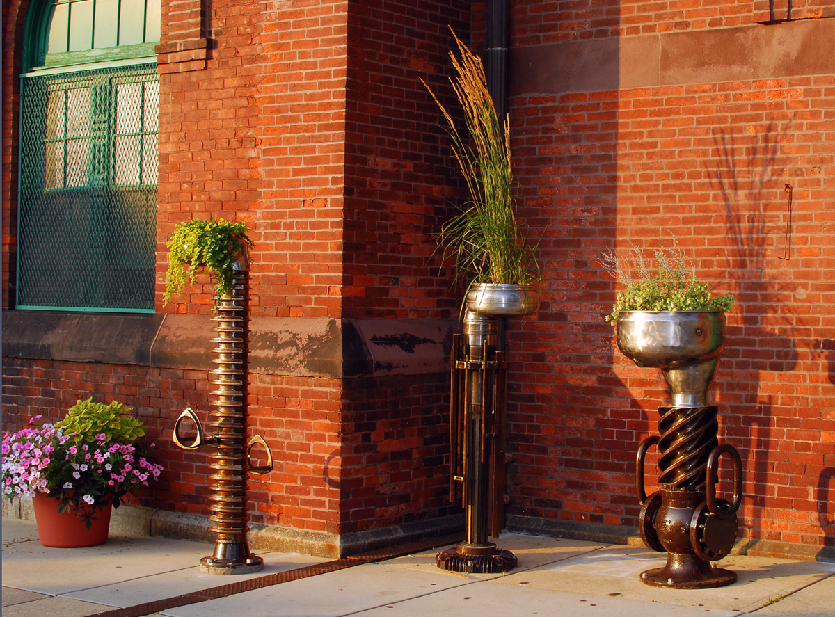 Bike Rack Planters.  York, PA.