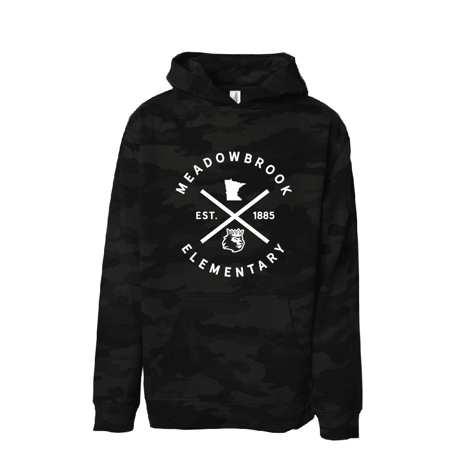 CLOSEOUT! Meadowbrook YOUTH X HOODIE - Camo Black