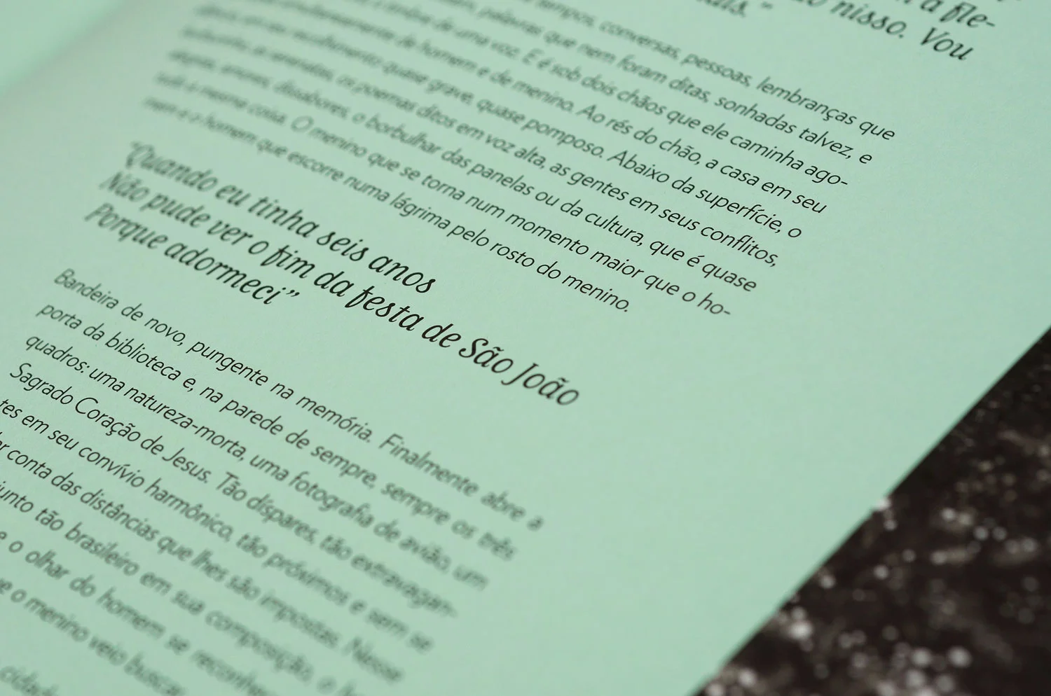 Livro Sentidos | Miolo (detalhe)