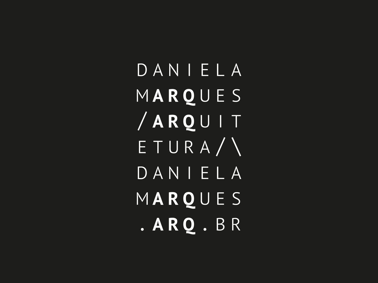 DANIELA MARQUES | LOGO COMPLETO INVERTIDO