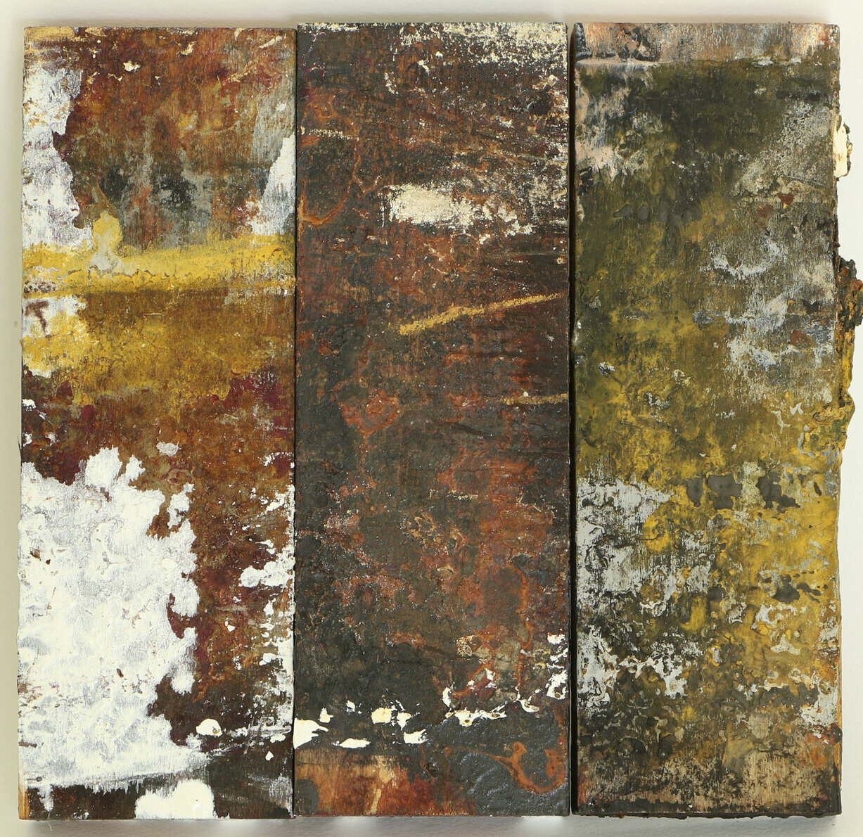    Untitled (201202)  , oil and mixed-media on wood, 6 x 6 x 1/2 inches approximately, 2020 