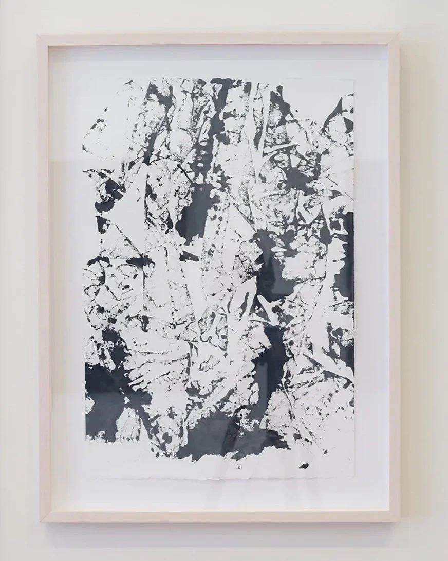    Mono 4  , 2024  India ink on cotton paper  22 x 15 in   