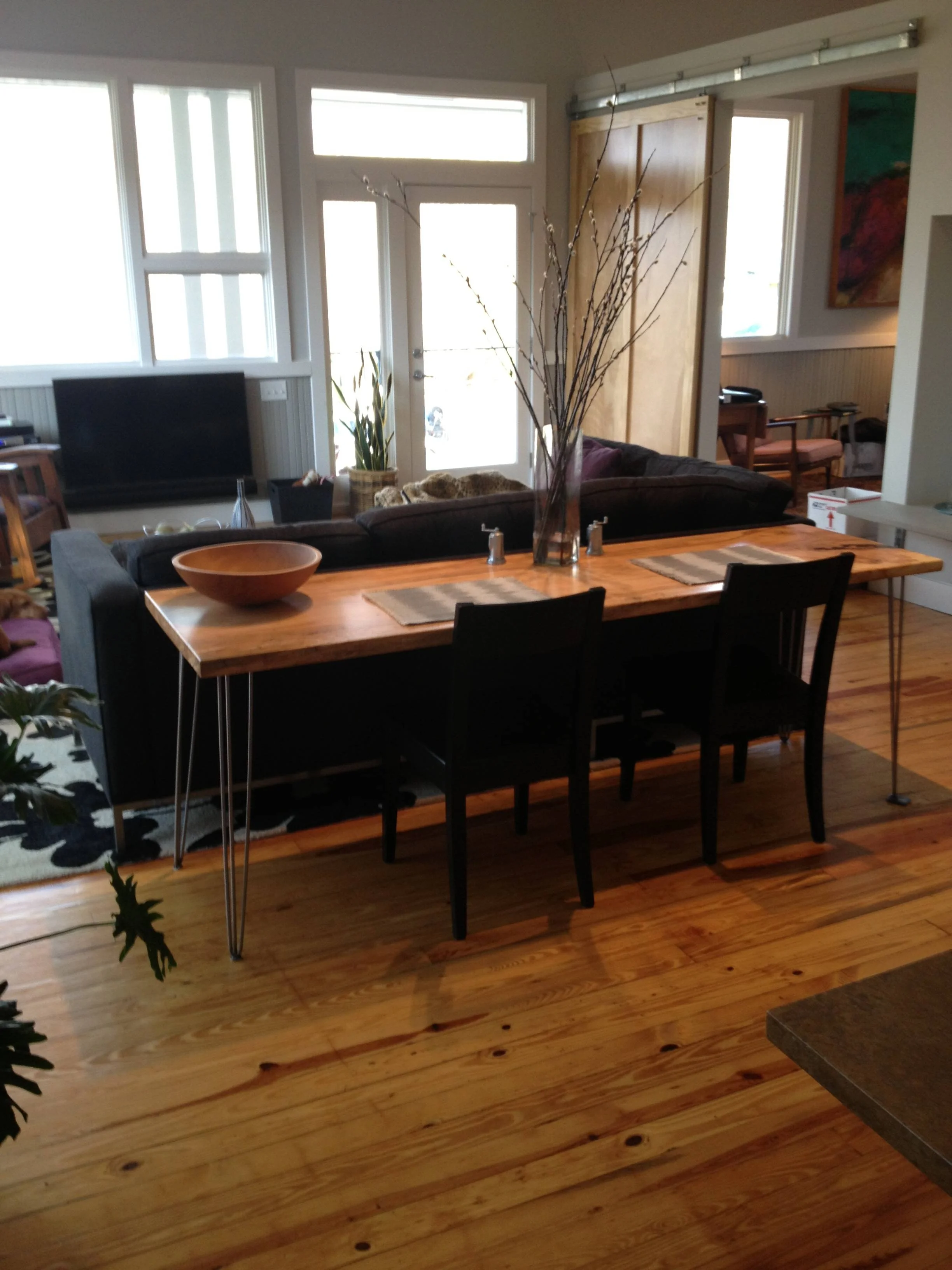 Narrow Table In Spalted Ambrosia Maple