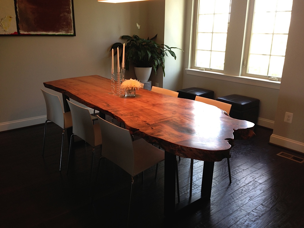 Live Edge Dining Table in Spalted Maple