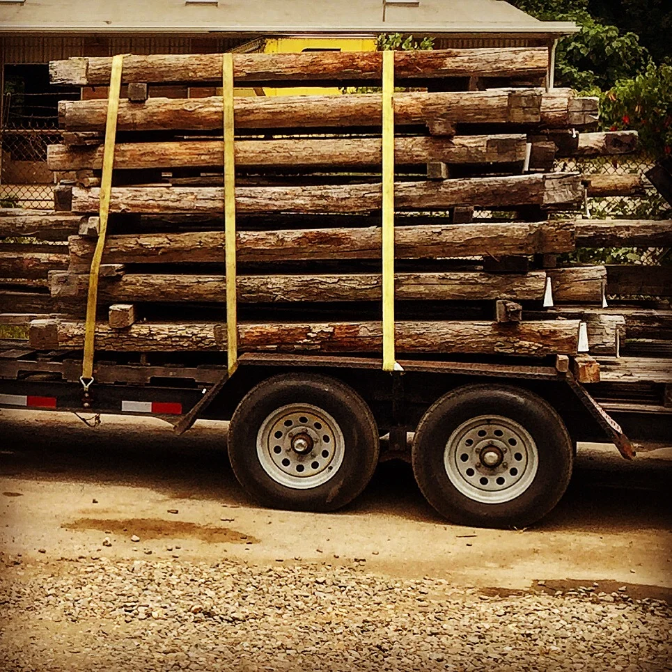 Hand Hewn Log Cabin Beams