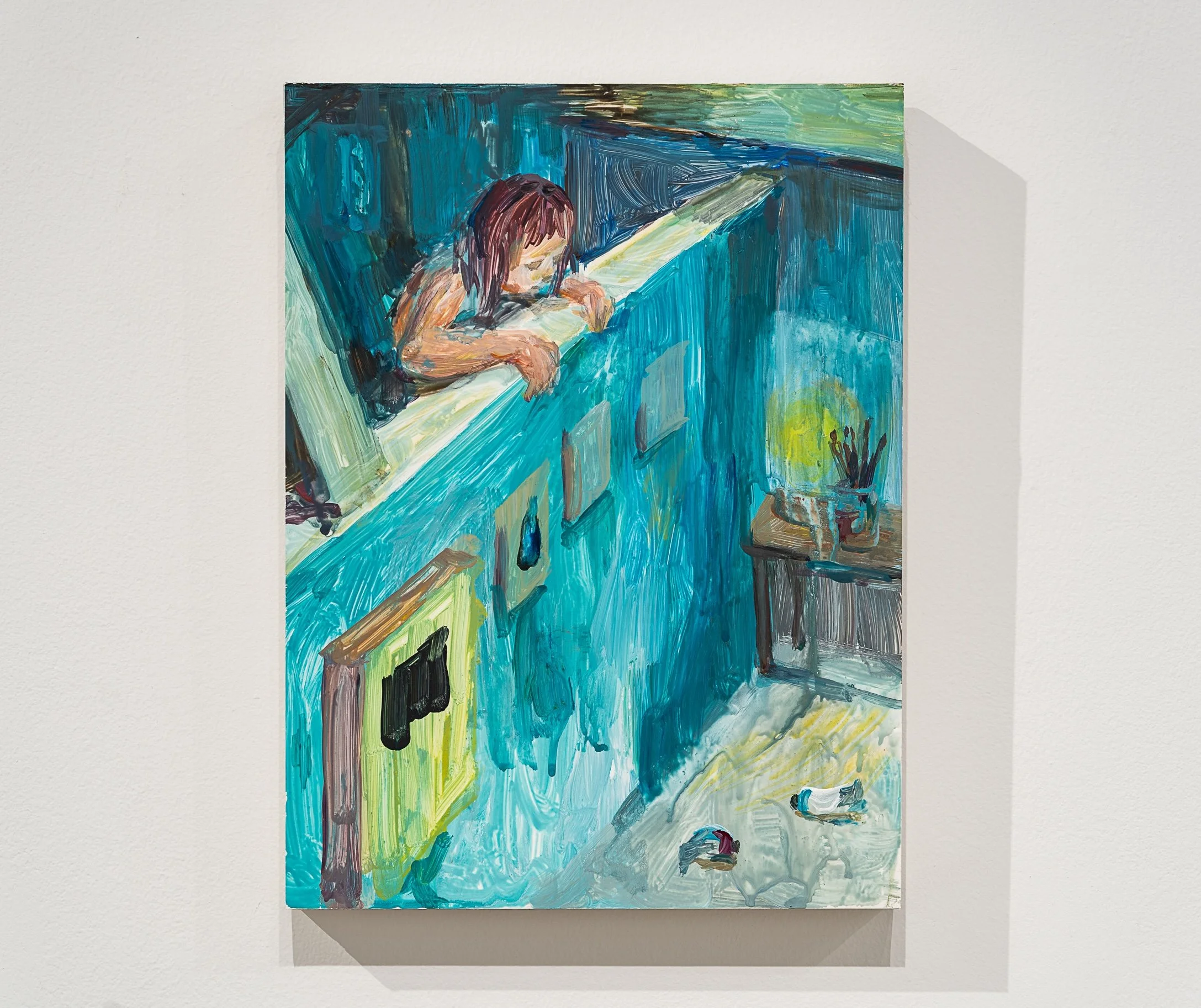  The Fifteenth Floor, acrylic on panel, 12”x16,” 2026 