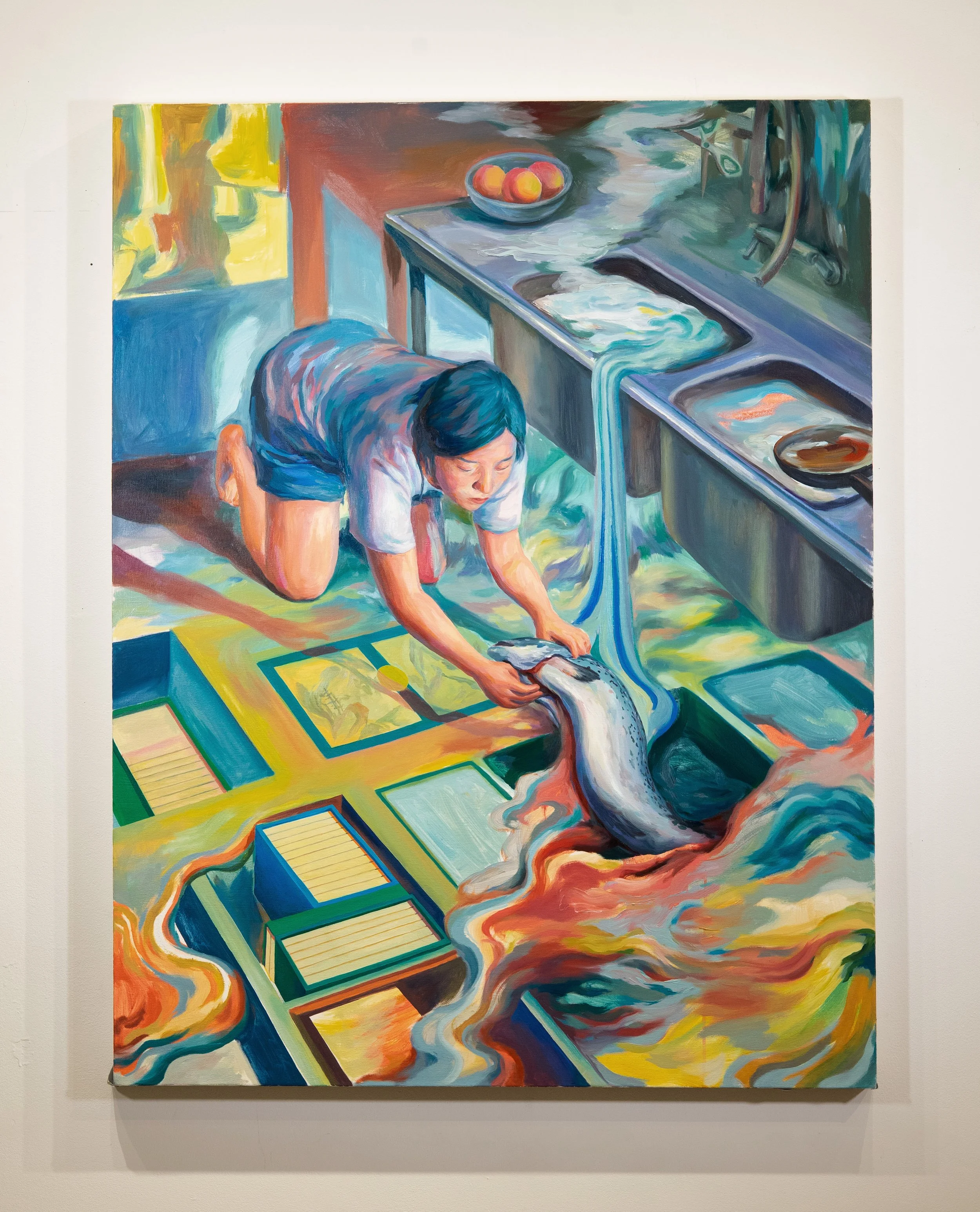   책가도&nbsp;(Chaekgado),  oil on canvas, 36”X48”, 2026 