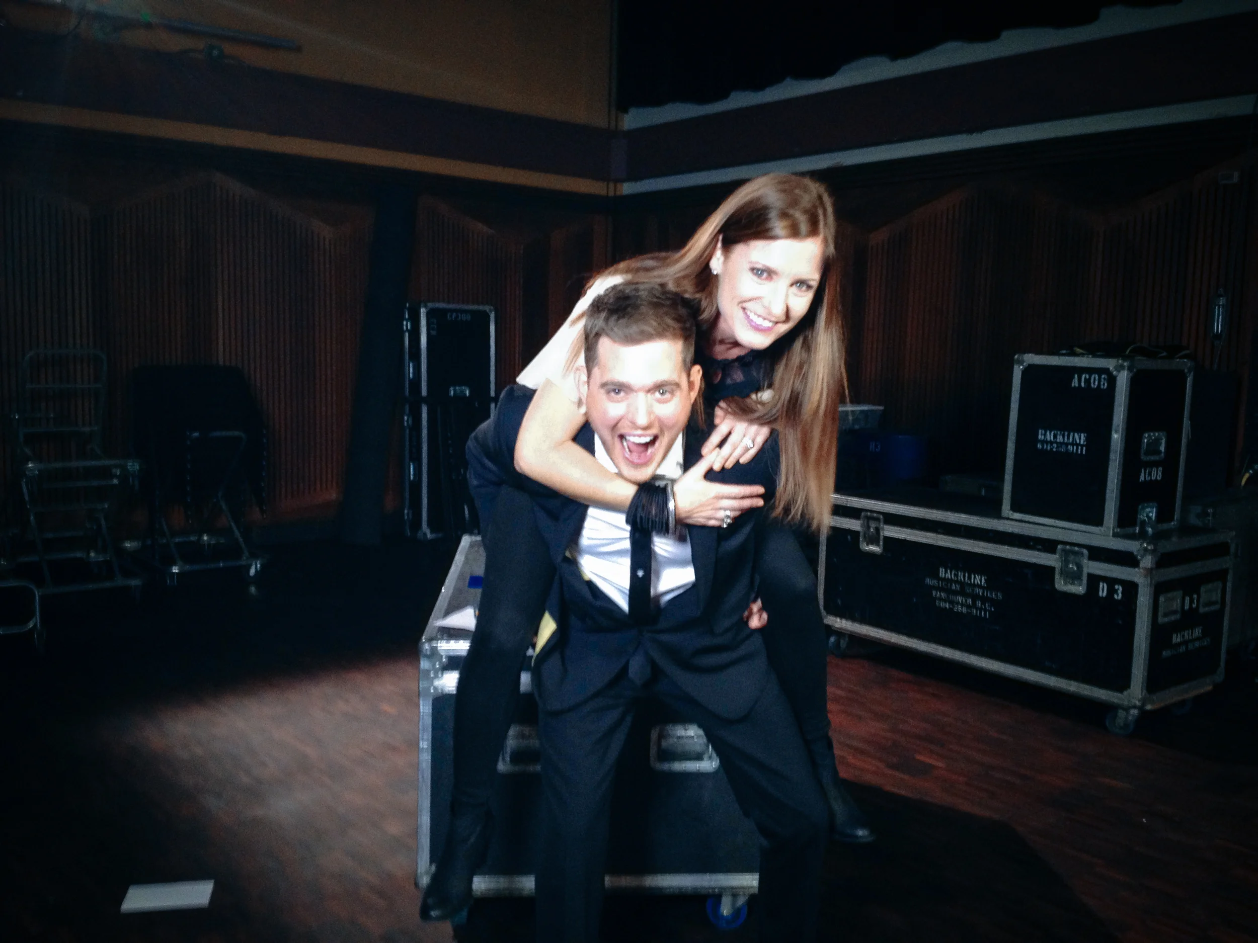 On set shenanigans with Bublé
