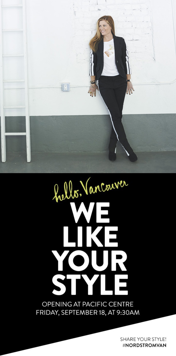 Susie is a proud ambassador for Nordstrom's much anticipated opening in Vancouver. Alongside tastemakers like Coco Rocha, Susie was photographed for the Nordstrom: We Like Your Style campaign by The Coveteur's Jake Rosenberg. 