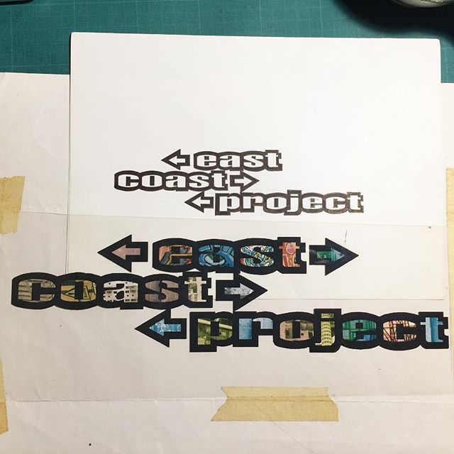 East coast project.
Hand lettered photomontage logo circa 95. 
Digging in the crates. #dermographix