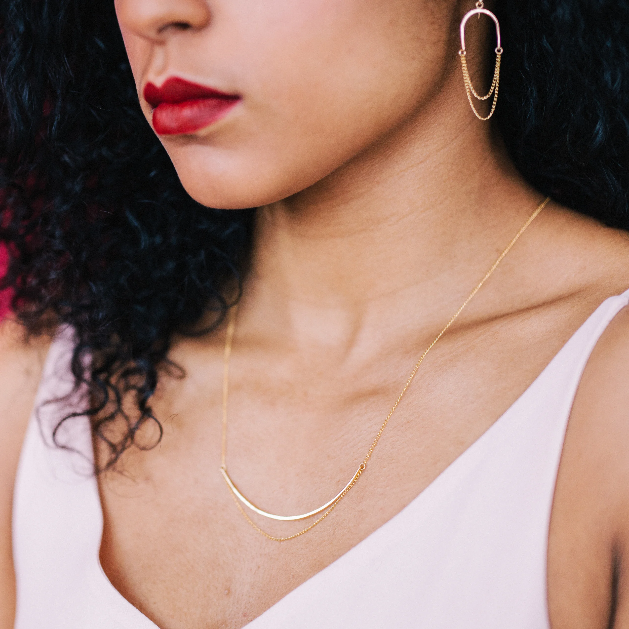 Delicate Bar Necklace by Favor Jewelry