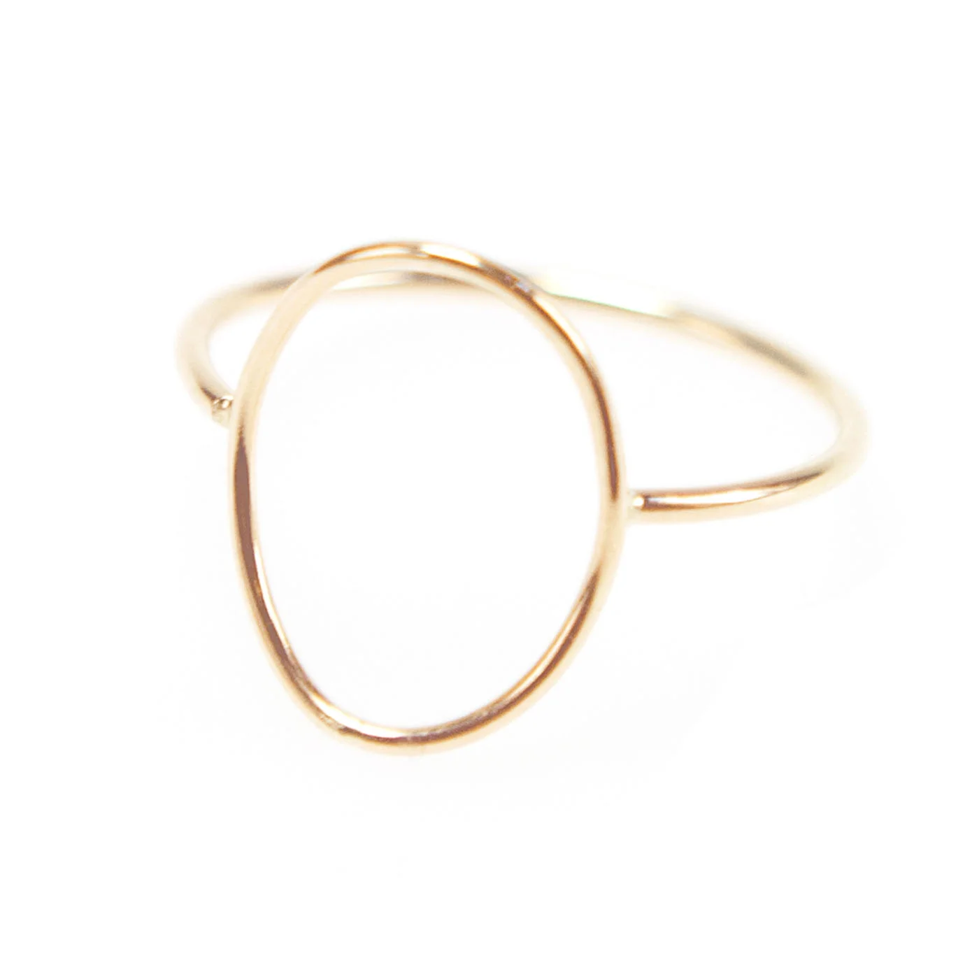 Minimal Gold Open Oval Shape Ring from Favor Jewelry