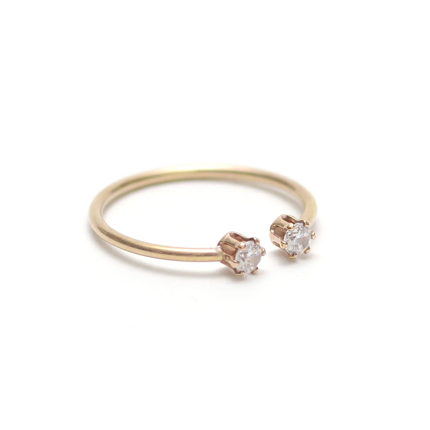 Twin Clear Gemstone Stacking Ring from Favor Jewelry