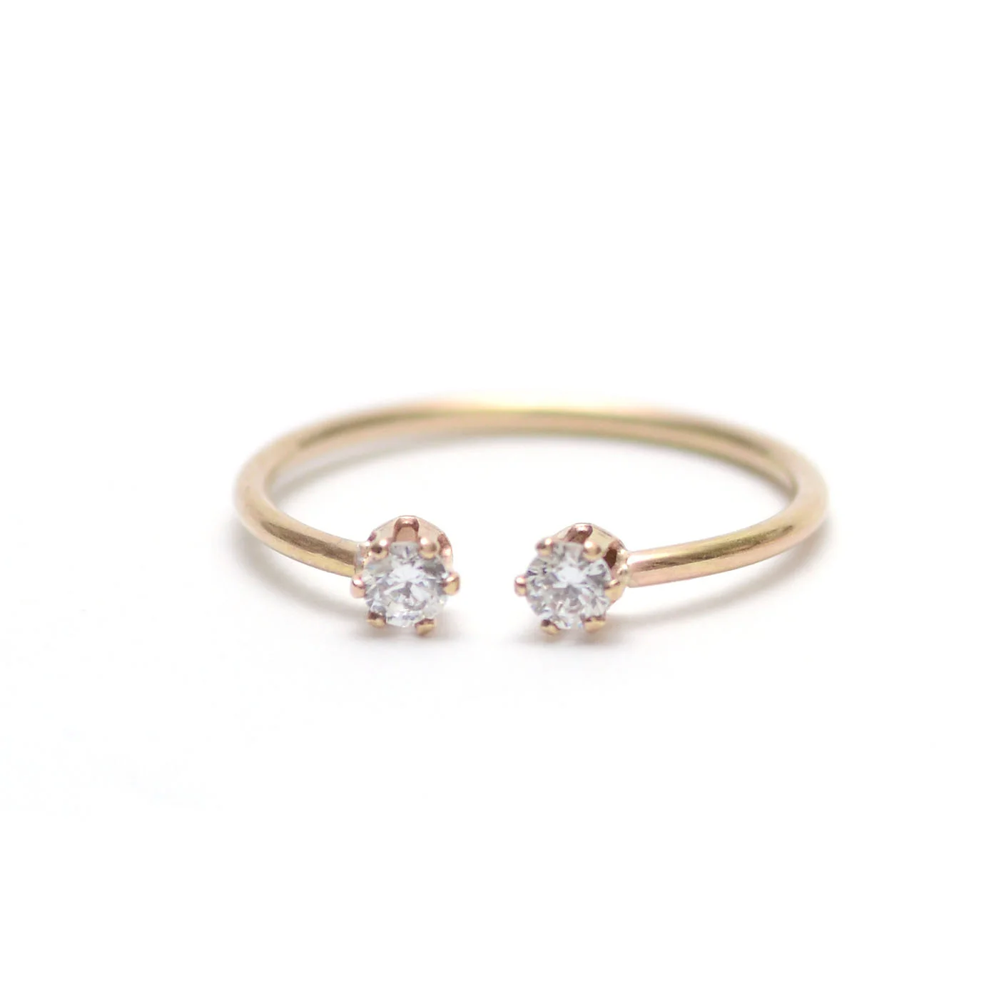 Twin Clear Gemstone Stacking Ring from Favor Jewelry