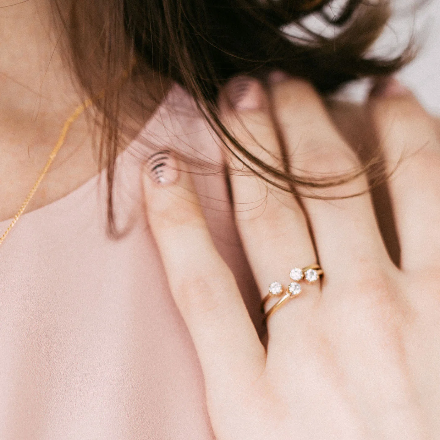 Twin Clear Gemstone Stacking Ring from Favor Jewelry