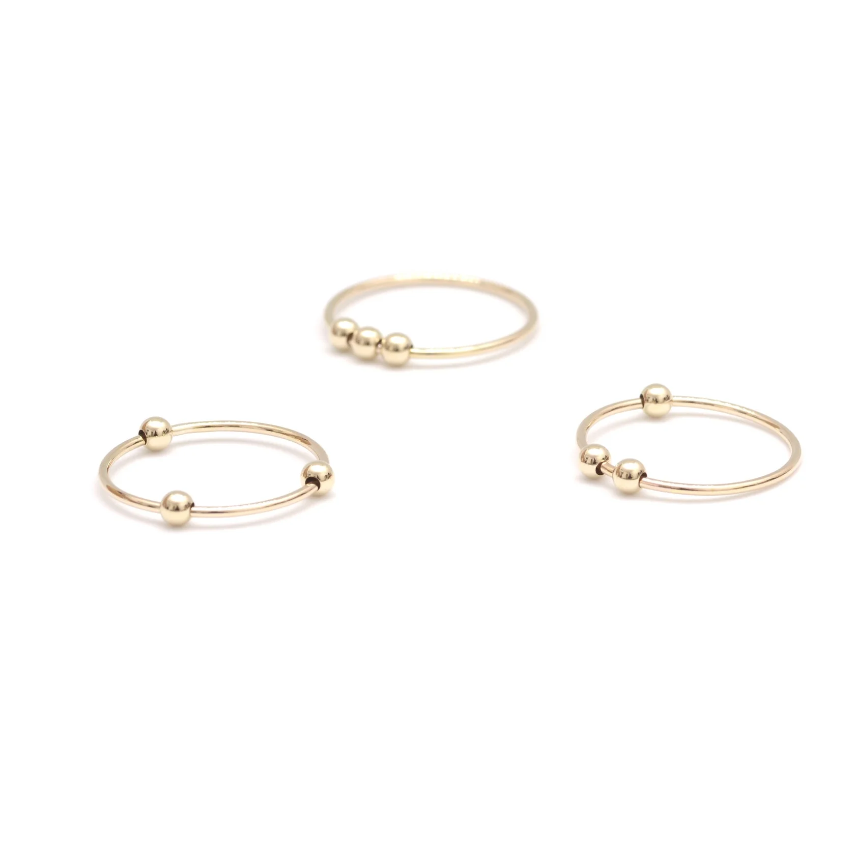 Floating Abacus Bead Stacking Ring by Favor Jewelry